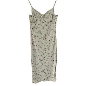 Dress- Stylish Gray Mint Green Maxi Dress